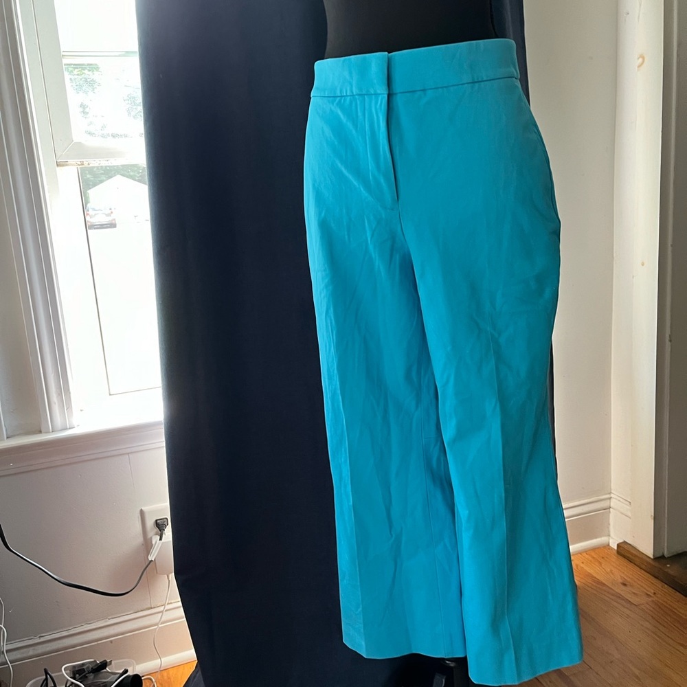 J.Crew aqua pants, new tag size 12 a little flare at the bottom